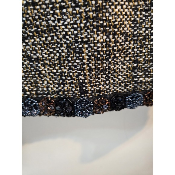 Josephine Chaus Silk Jacket Skirt Suit Set 12 Beaded Lined Classic - Picture 7 of 8